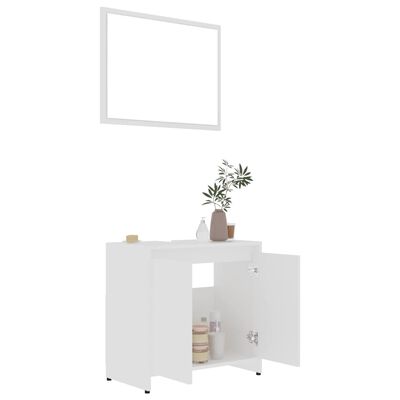 vidaXL 3 pcs conjunto de móveis de casa de banho contraplacado branco