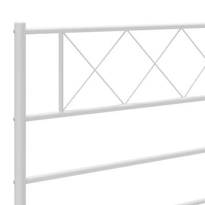 vidaXL Estrutura de cama com cabeceira e pés 120x200 cm metal branco