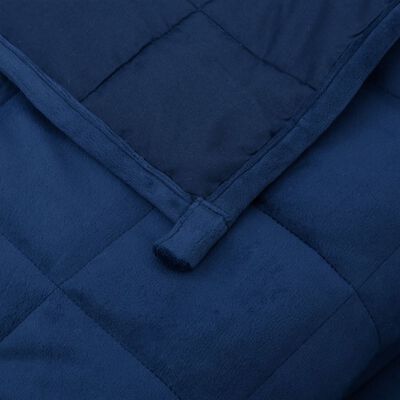 vidaXL Manta pesada 5 kg 200x220 cm tecido azul