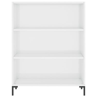 vidaXL Estante 69,5x32,5x90 cm derivados de madeira branco brilhante