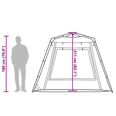 vidaXL Tenda de pesca para 4 pessoas libertação rápida castanho