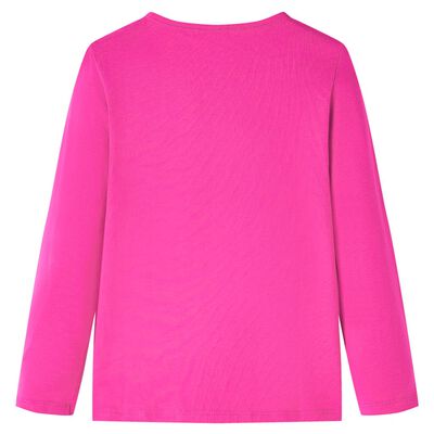 T-shirt de manga comprida para criança rosa-escuro 104