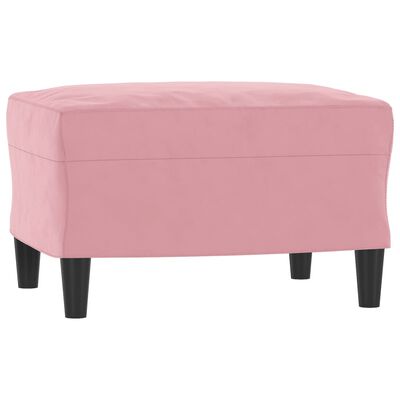 vidaXL Apoio de pés 60x50x41 cm veludo rosa