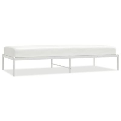 vidaXL Estrutura de cama metal 90x200 cm branco