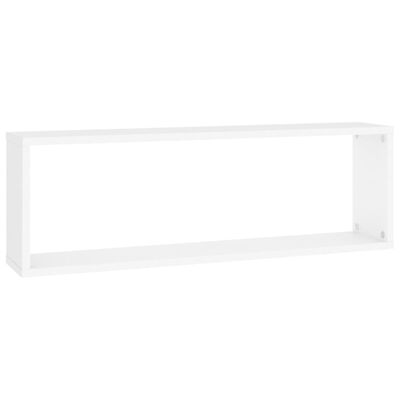 vidaXL Estantes parede cúbicas 2pcs deriv. madeira 80x15x26,5cm branco