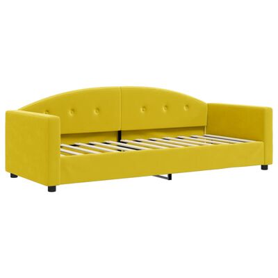 vidaXL Sofá-cama com colchão 80x200 cm veludo amarelo