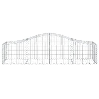 vidaXL Cestos gabião arqueados 3 pcs 200x50x40/60 cm ferro galvanizado