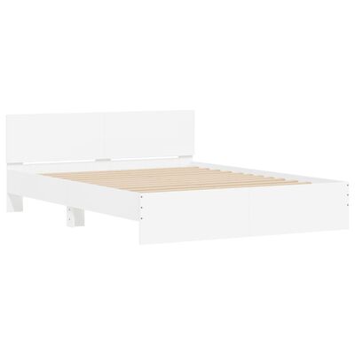 vidaXL Estrutura de cama com cabeceira 150x200 cm branco