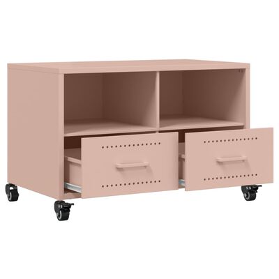 vidaXL Móvel de TV 68x39x43,5 cm aço rosa