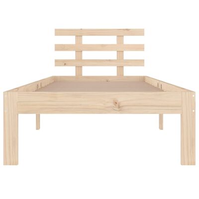 vidaXL Estrutura cama pequena solteiro 75x190 cm madeira maciça