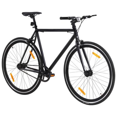 vidaXL Bicicleta de mudanças fixas 700c 51 cm preto