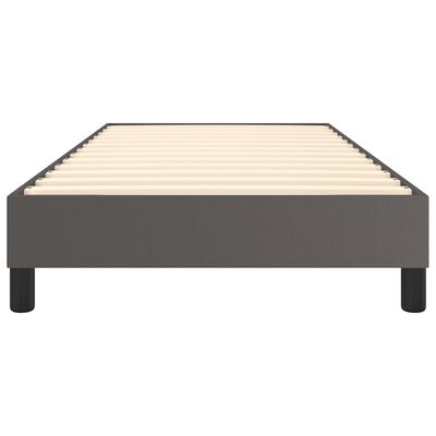 vidaXL Estrutura de cama 90x190 cm couro artificial cinzento