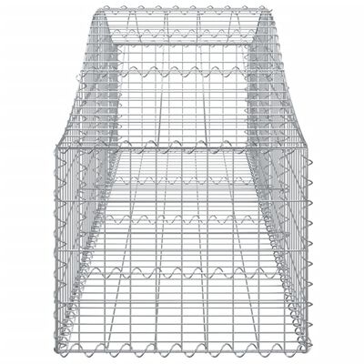 vidaXL Cestos gabião arqueados 5 pcs 200x50x40/60 cm ferro galvanizado