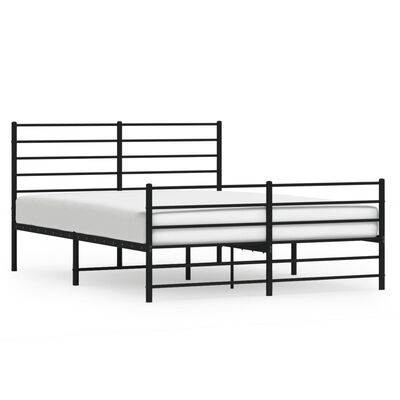 vidaXL Estrutura de cama sem colchão com pés 160x200 cm preto