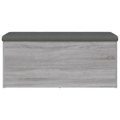 vidaXL Banco arrumação 102x42x45 cm derivados madeira cinzento sonoma