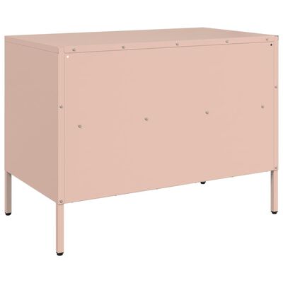 vidaXL Móvel de TV 68x39x50,5 cm aço rosa