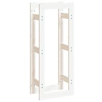 vidaXL Suporte para lenha 41x25x100 cm pinho maciço branco