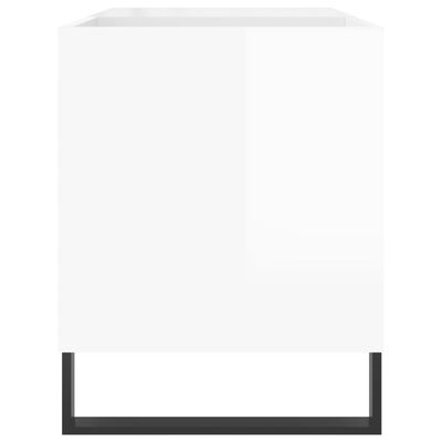 vidaXL Armário p/ discos 85x38x48 cm deriv. madeira branco brilhante