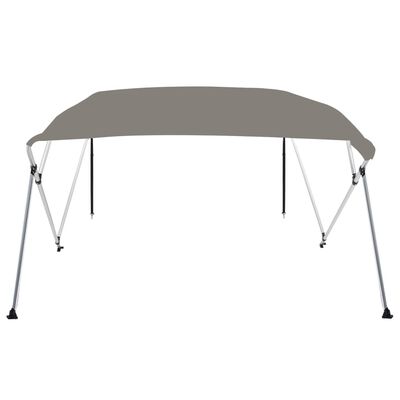 vidaXL Toldo de 4 arcos Bimini 243x180x137 cm cinzento