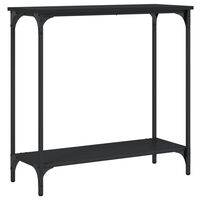 vidaXL Mesa consola 75x30,5x75 cm derivados de madeira preto