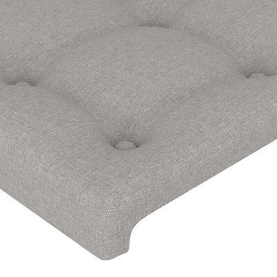 vidaXL Cabeceira de cama 4 pcs tecido 80x5x78/88 cm cinzento-claro