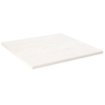 vidaXL Tampo de mesa quadrado 90x90x2,5 cm pinho maciço branco