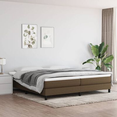 vidaXL Estrutura de cama tecido castanho-escuro 200x200 cm