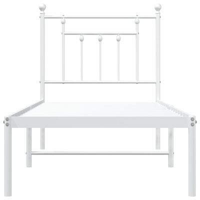 vidaXL Estrutura de cama sem colchão com cabeceira 75x190 cm branco