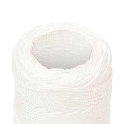 vidaXL Corda de barco 2 mm 500 m polipropileno branco completo