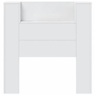 vidaXL Armário de cabeceira com luzes LED 100x16,5x103,5 cm branco