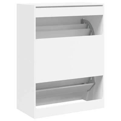 vidaXL Sapateira c/ 2 gavetas articuladas 80x42x108 cm branco