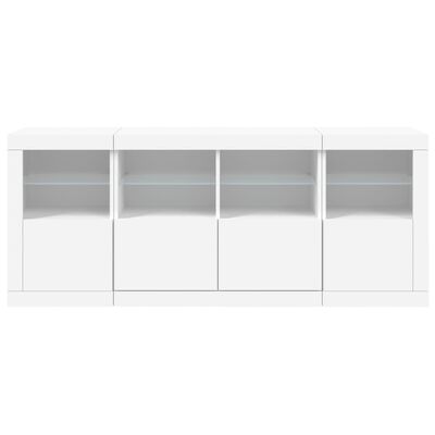 vidaXL Aparador com luzes LED 163x37x67 cm branco