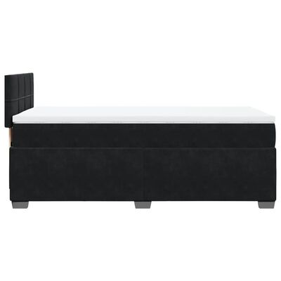 vidaXL Cama com molas/colchão 90x190 cm veludo preto