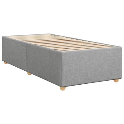 vidaXL Estrutura de cama 100x200 cm tecido cinza-claro