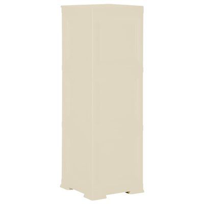 vidaXL Armário de plástico 40x43x125 cm design de madeira branco nata