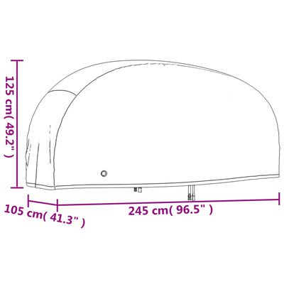 vidaXL Capas para motociclo 2 pcs 245x105x125 cm tecido oxford 210D