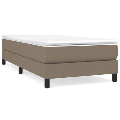 vidaXL Estrutura de cama 90x200 cm tecido cinza-acastanhado