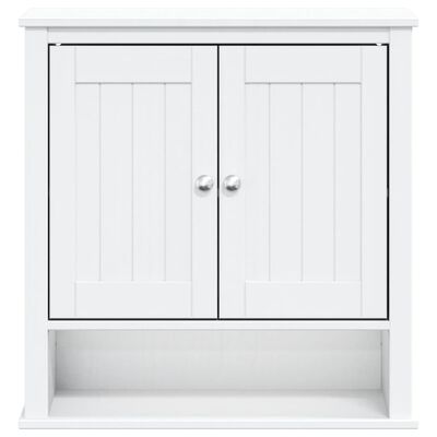 vidaXL Móvel de parede p/ WC BERG 69,5x27x71,5cm madeira maciça branco