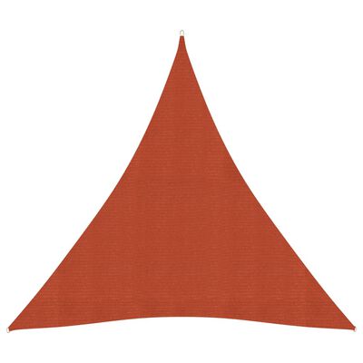 vidaXL Para-sol estilo vela 160 g/m² 4x4x4 m PEAD terracota