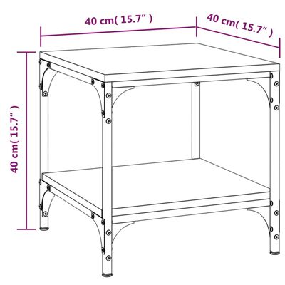 vidaXL Mesas de apoio 2 pcs 40x40x40 cm derivados madeira sonoma