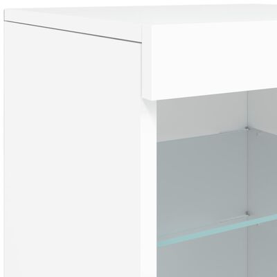 vidaXL Aparador com luzes LED 164x37x67 cm branco