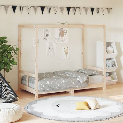 vidaXL Estrutura de cama infantil 80x160 cm pinho maciço