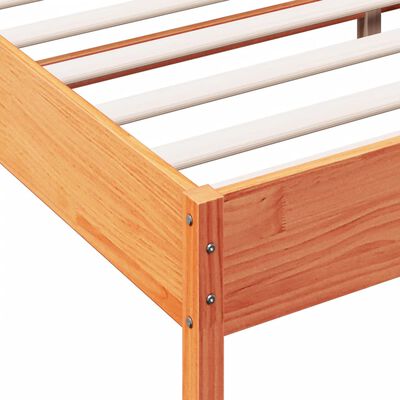 VidaXL Cama sem colchão 140x190 cm pinho maciço castanho-mel