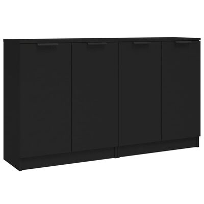 vidaXL Aparadores 2 pcs 60x30x70 cm derivados de madeira preto