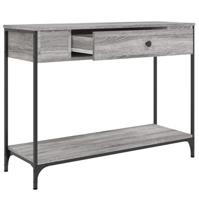 vidaXL Mesa consola 100x34,5x75cm derivados de madeira cinzento sonoma