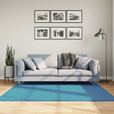 vidaXL Tapete de pelo curto OVIEDO 160x160 cm turquesa