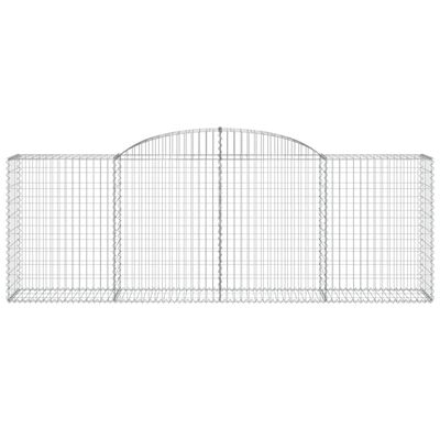 vidaXL Cestos gabião arqueados 9pcs 300x50x100/120cm ferro galvanizado