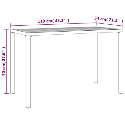 vidaXL 2 pcs conjunto de jantar para jardim aço antracite