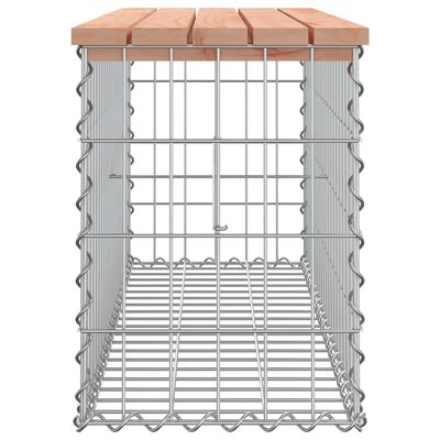 vidaXL Banco jardim design gabião 103x31,5x42cm madeira douglas maciça