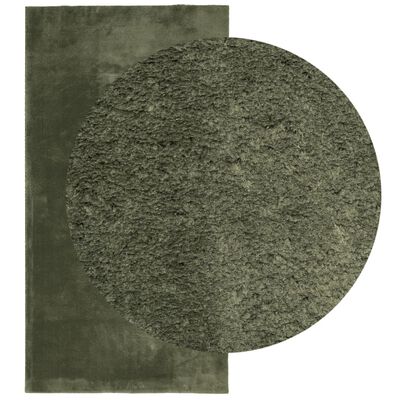 vidaXL Tapete pelo curto macio lavável HUARTE 80x150 cm verde-floresta